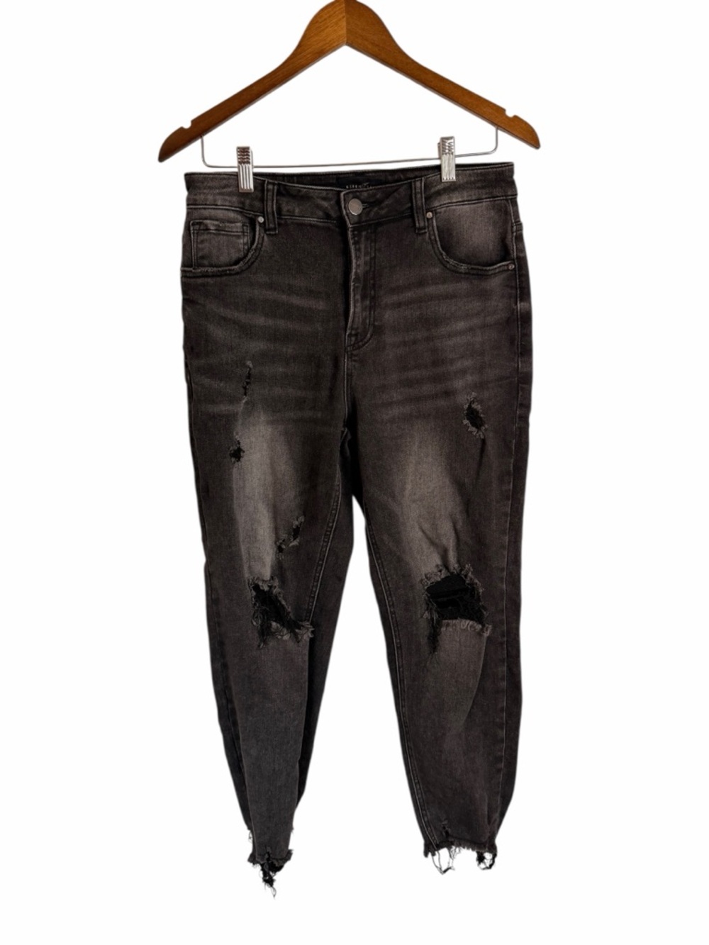 Risen Jeans Black Distressed Skinny Jeans Denim Grunge Indie Women’s Sz 9/29